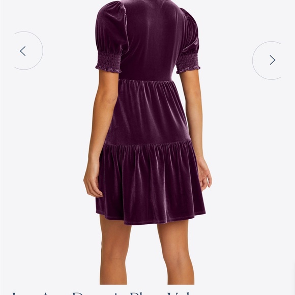 Draper James Lee Ann Dress in Plum Velvet - Picture 3 of 5